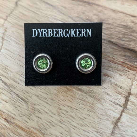 Dyrberg/Kern Luvena green Swarovski earrings - Picture 3 of 6
